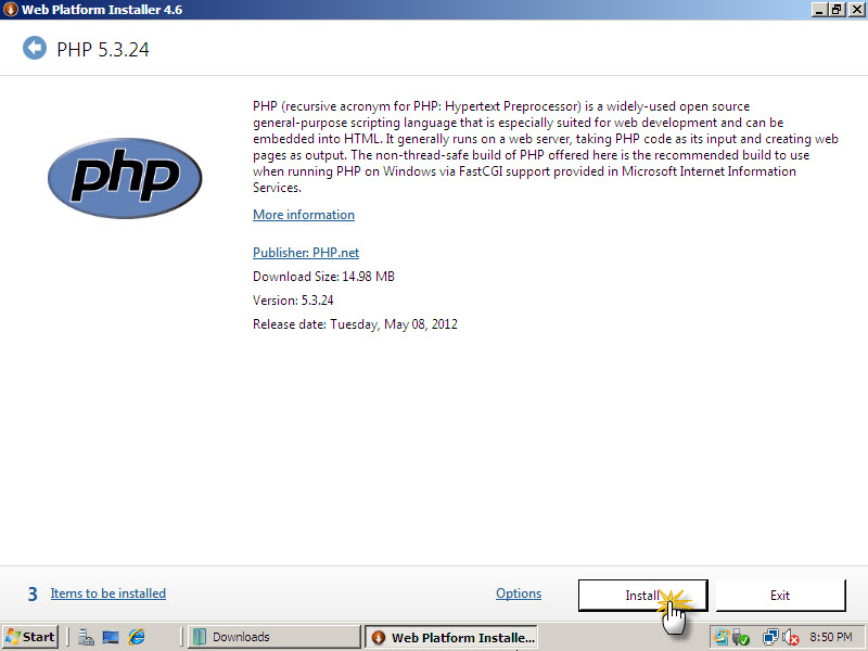 install-php-on-iis-05