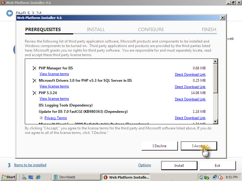 install-php-on-iis-06