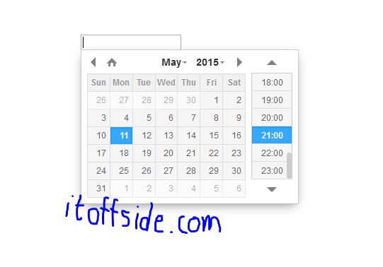 DateTimePicker jQuery plugin select date and time