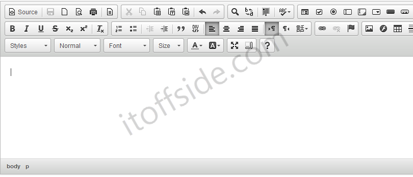 ตัวอย่างการติดตั้ง ckeditor
