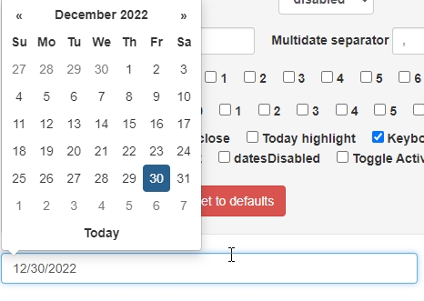 bootstrap datepicker